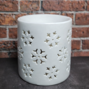 Brûle-parfum ajouré flocons en céramique 🕯️