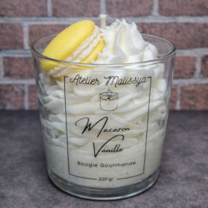 Bougie Macaron Vanille 🍦